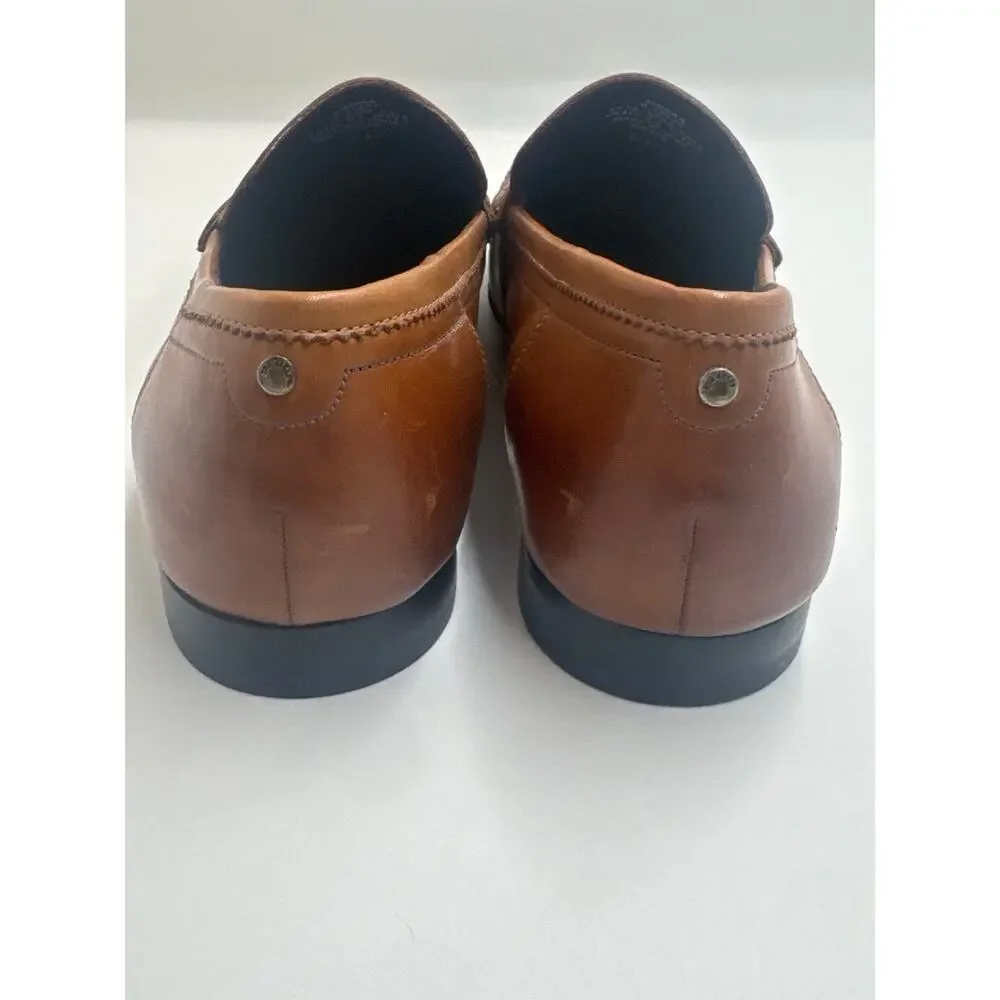Ted Baker Simbaa Tassel Loafers Men's US 9 Brown Leather Slip On Dress Shoes